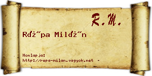 Répa Milán névjegykártya